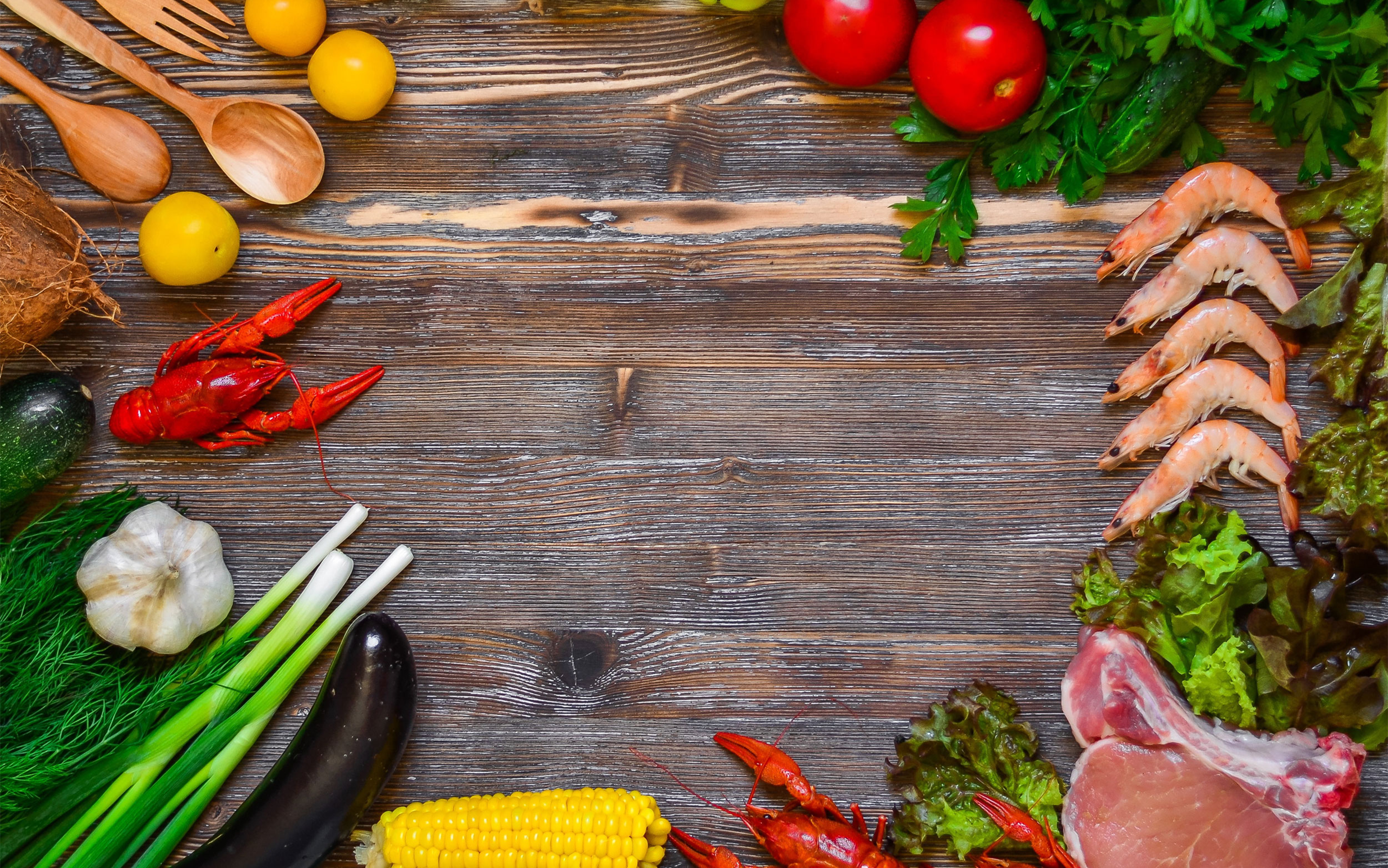 Food rich in nutrition on display on a wooden table